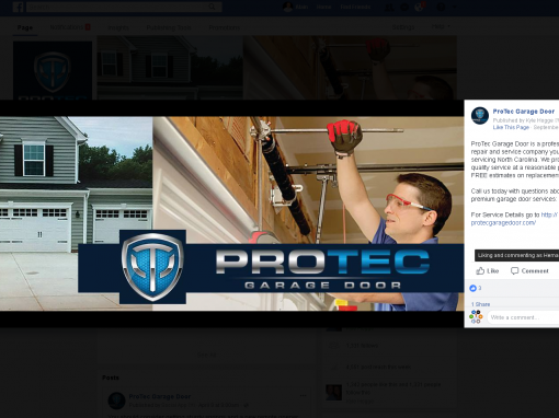 Facebook Cover Design for Protec Garage Door