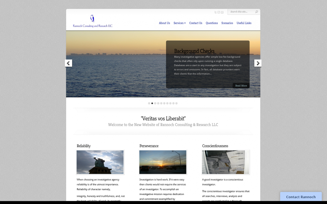 Rannoch Consulting Landing Page Design
