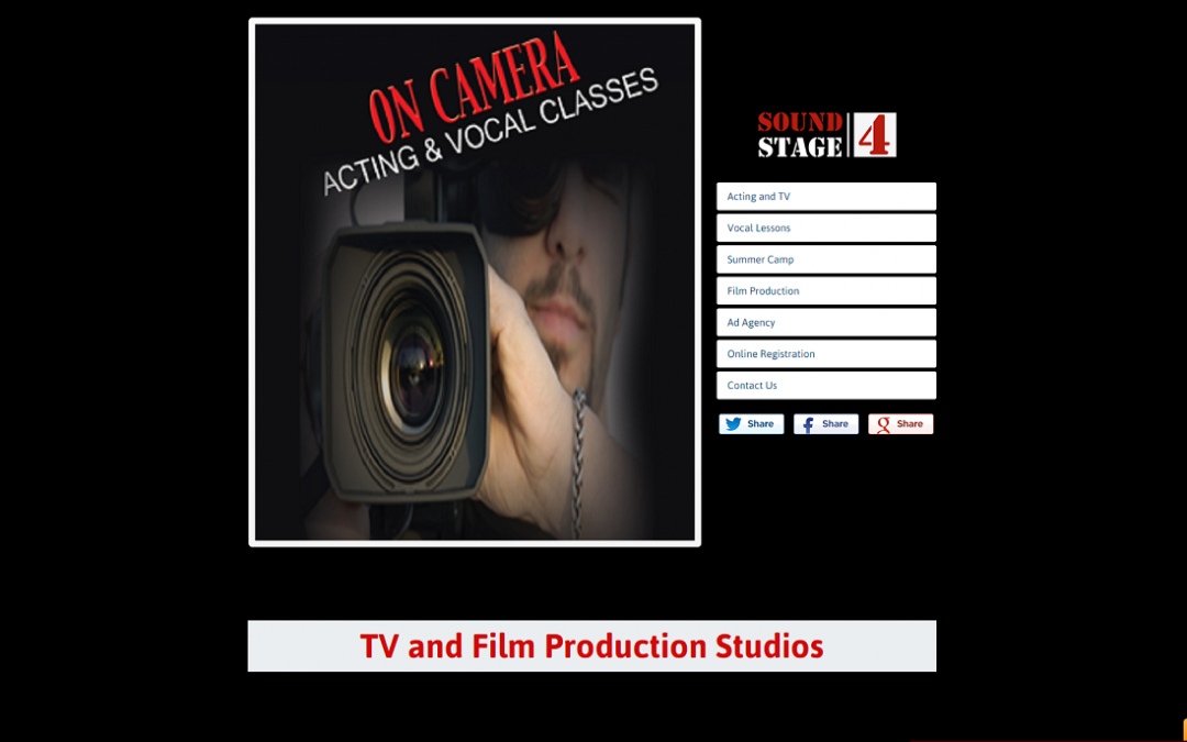Home Page Website Design for Sound Stage