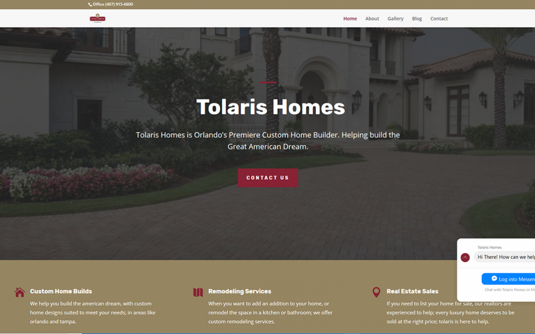 Landing Page Design for Tolaris Homes