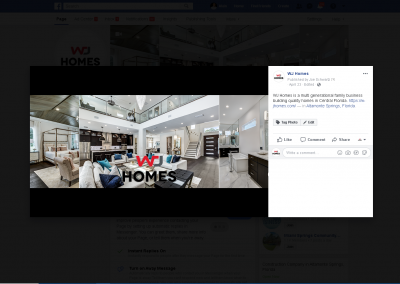 Facebook Cover Design for WJ Homes