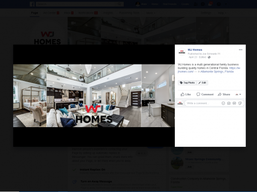 Facebook Cover Design for WJ Homes