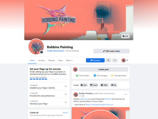 Facebook Page Design for Robbins Painting